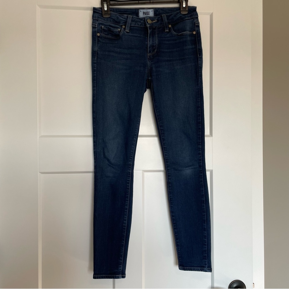 PAIGE Dark Blue Skinny Jeans